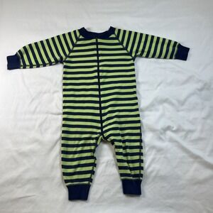 Hanna Andersson One Piece Striped Long Sleeve Size 6-12 Months 70 Seahawk Colors